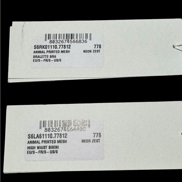 STELLA MCCARTNEY***Animal Print Bralette w/High Waist Underwear SET***Sm. $428 - Picture 10 of 10